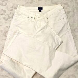 J.Crew White High Rise Crop Flare Size 27